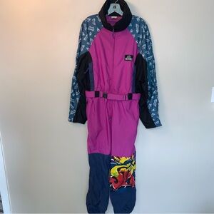 Vintage Bailo Spider Patterned Ski Suit 50